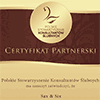 Certyfikat Partnera Hoonorowego
Polskiego Stowarzyszenia Konsultantów Ślubnych 2016